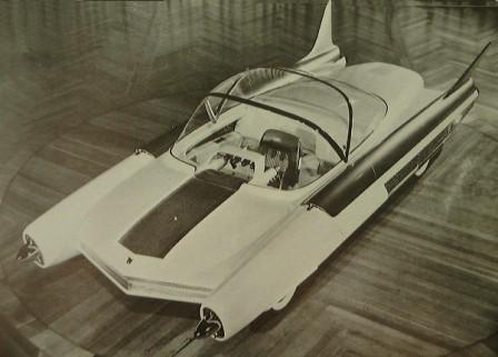 Vintage futuristic concept cars